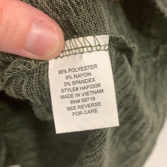 Notations Plus Size Dark Green Boho Top Size 2X - Picture 5 of 6